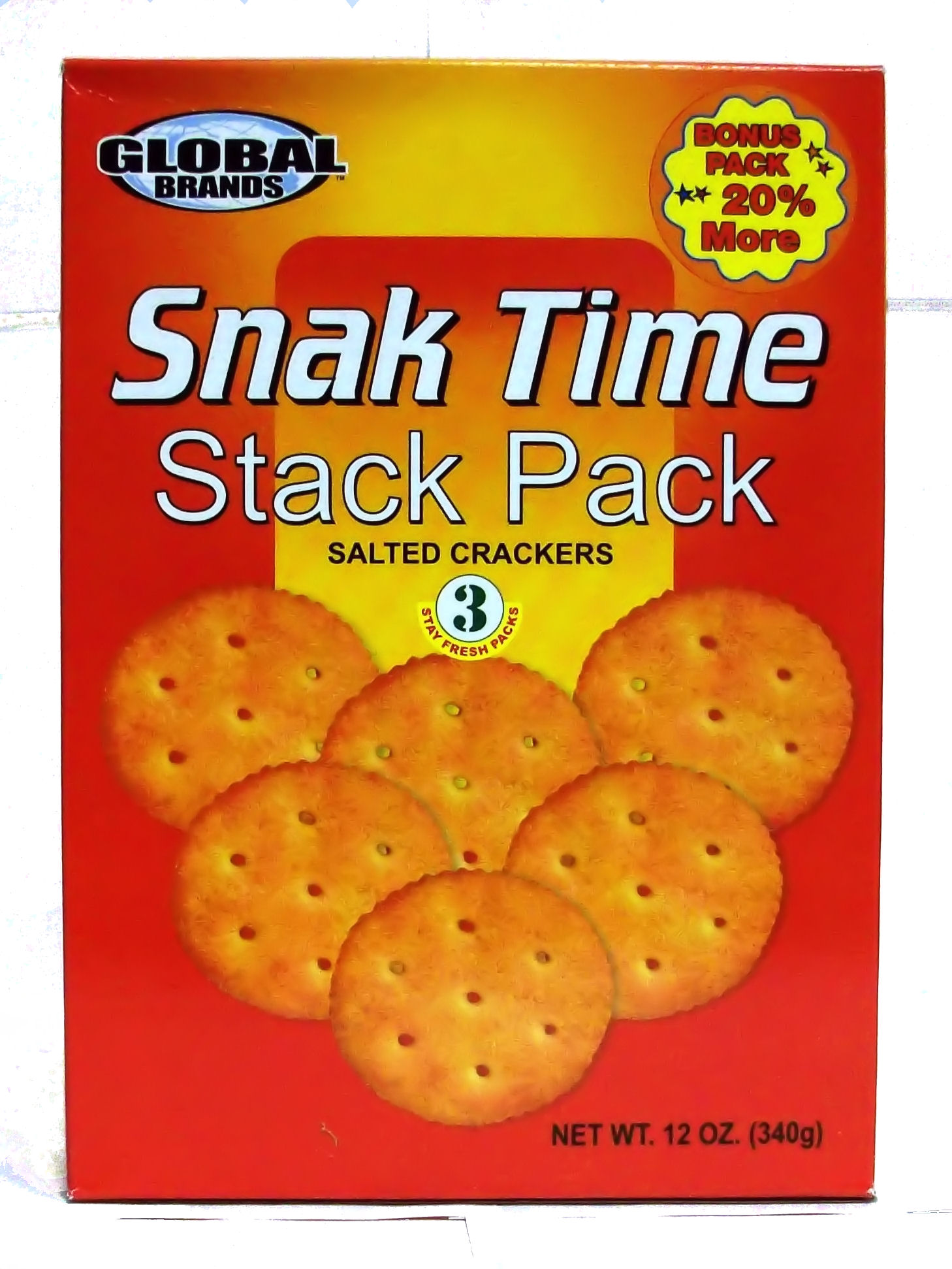12oz Snak Time Stack Pack™ Salted Crackers