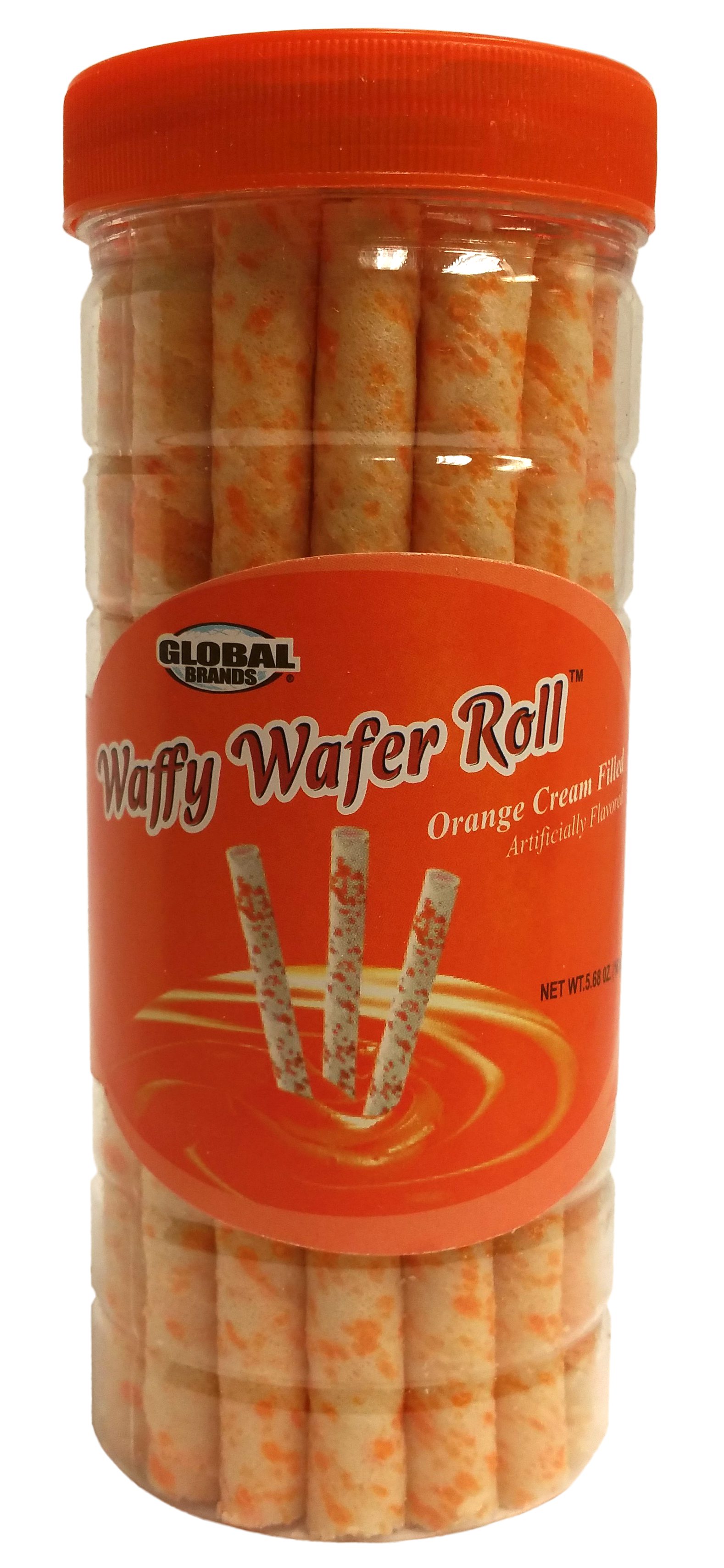 Waffy Wafer Rolls Orange