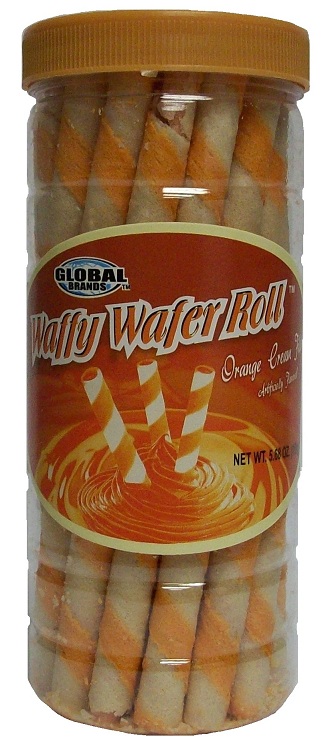 Waffy Wafer Rolls Orange